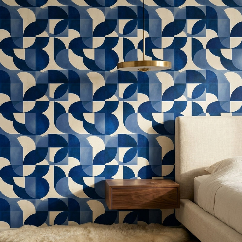 Papier peint Mid Mid Century Modern, Non-Woven Non-Pasted