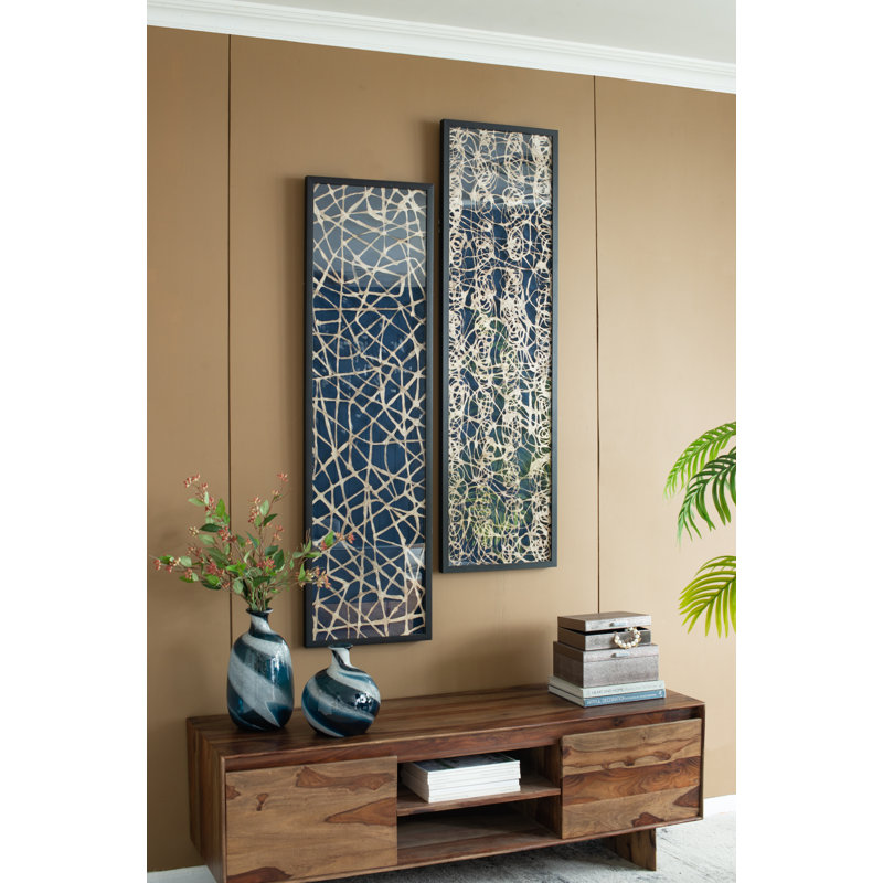 S/2 15.5x55" Tannis Rice Paper Shadow Boxes