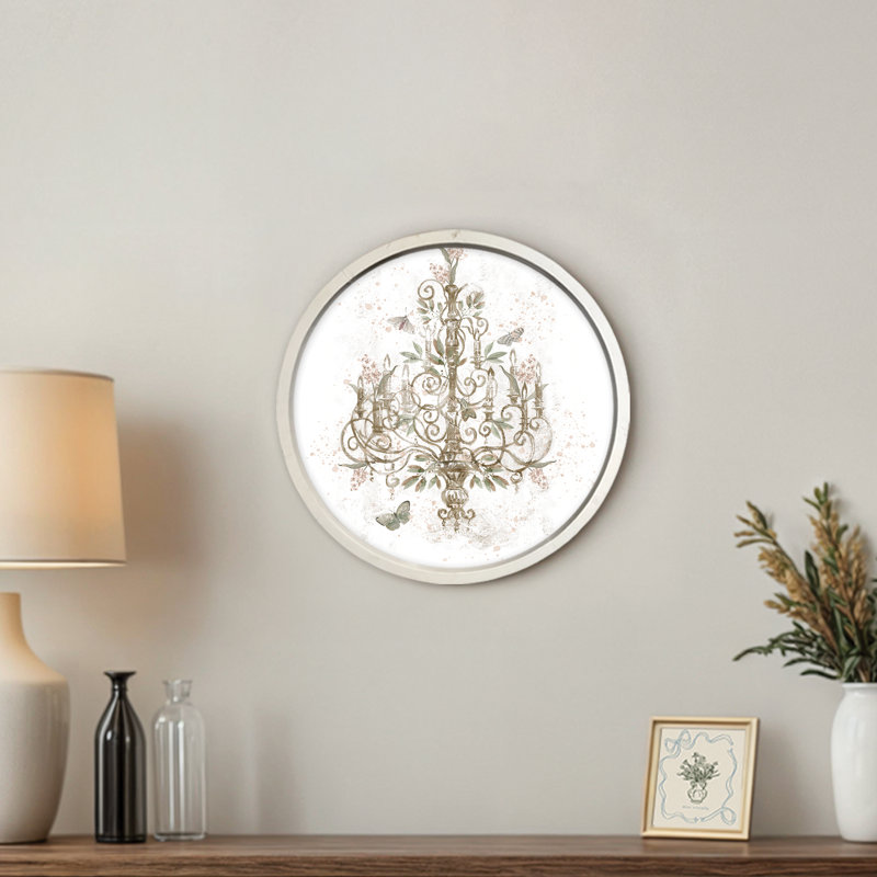Lustre doux, sauge et rosé, reproduction encadrée, Blanc