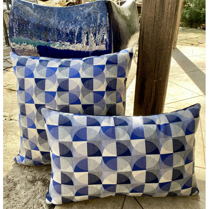 Discus Geometric Sunbrella® Outdoor Throw Pillow