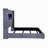 Judah Grey Upholstered Eastern King Flame Visualizer Bed
