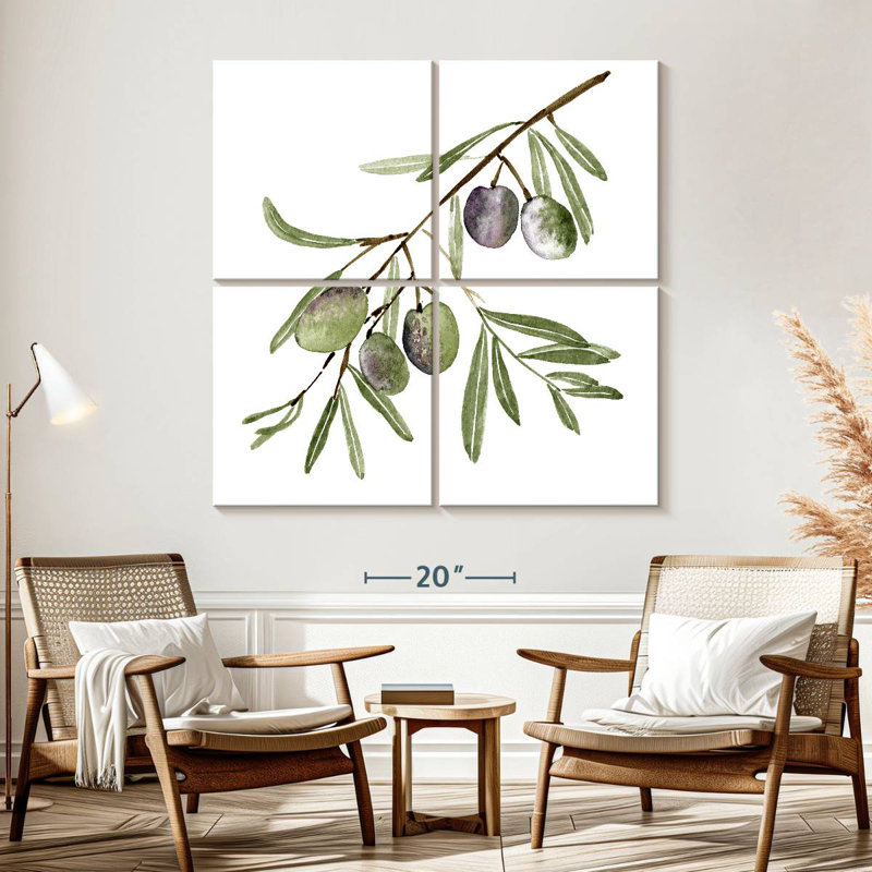 Harnek Fresh Olive Branch I, 57'' H x 57'' W