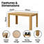 Pruett Oak Rectangular Dining Table-1577032045