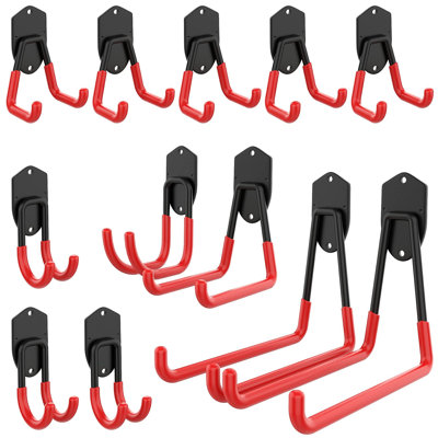 12PCS Garage Storage System Hooks, Wall Mount Heavy Duty Rubber Coated Utility Hooks For Garden Tools, Ladders, Cords, Folding Chairs, Weed Eaters, Sh -  APPLIANCES & HOMEGOODS LIQUIDATION INC., ZLB0BJPNNB63