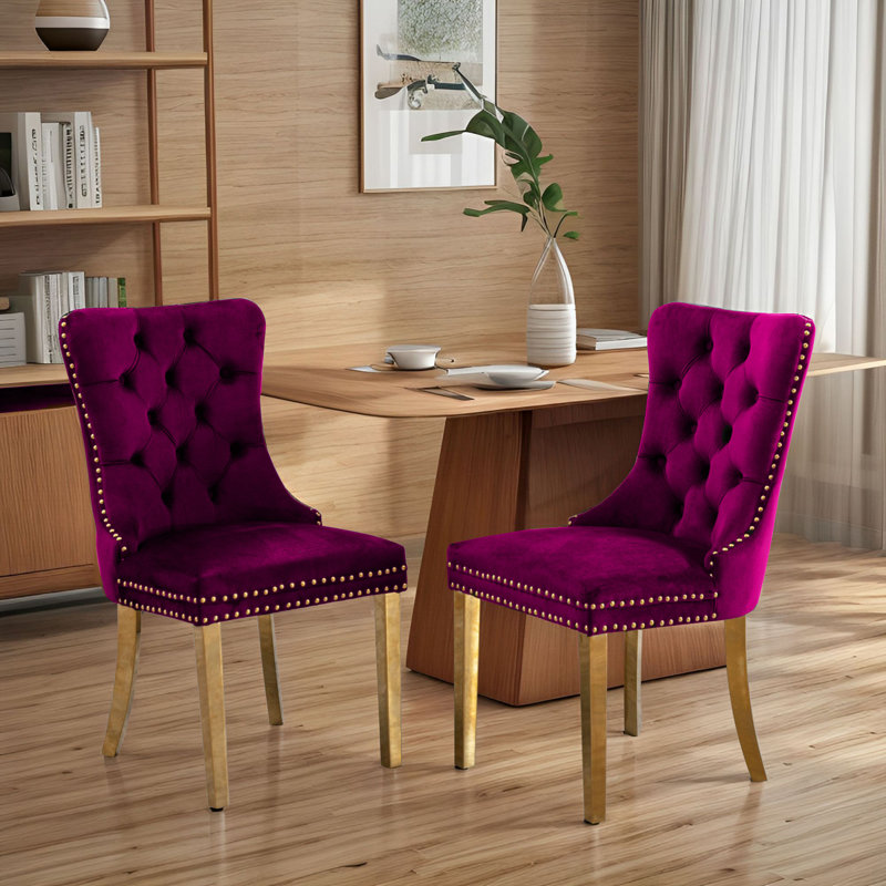 Gigee Dining Chair, Gold, Purple