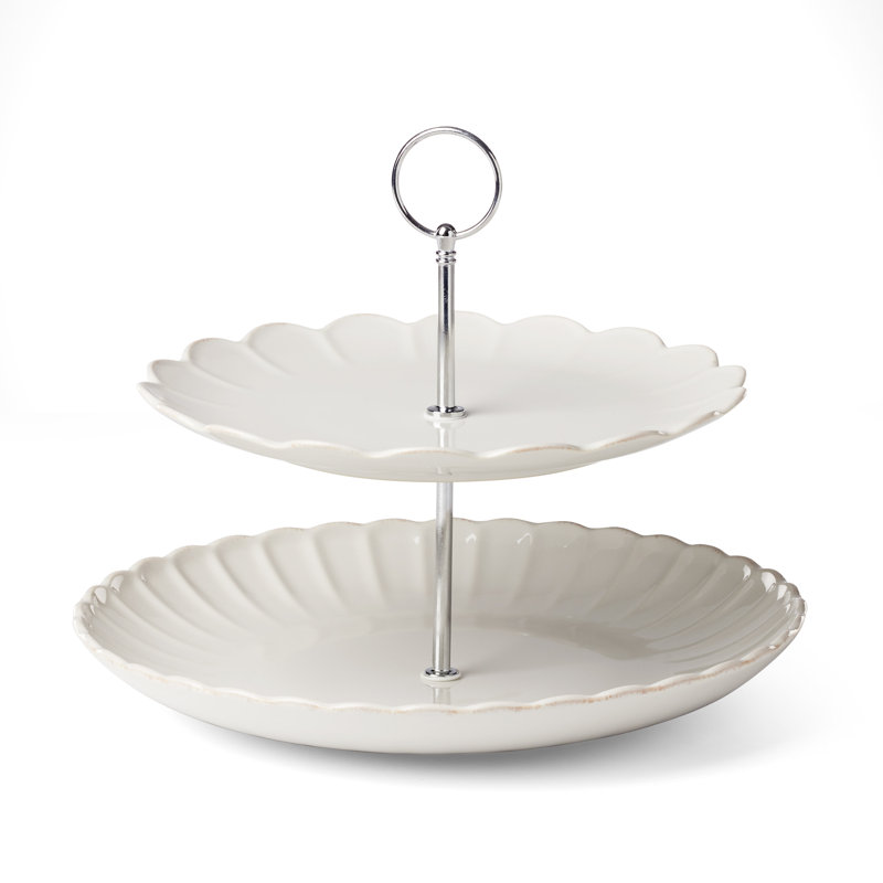 Desserte à 2 niveaux Lenox French Perle