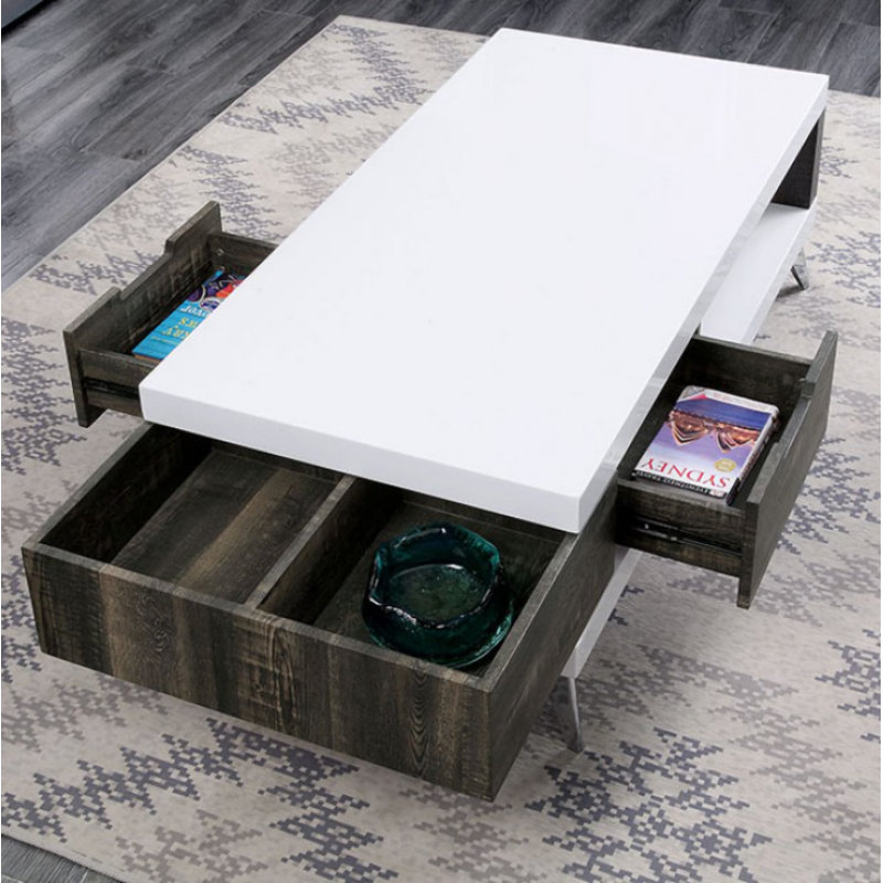 Table basse à 4 pieds avec rangement Kother