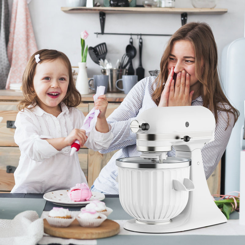 Gvode Ice Cream Maker Attachment, Compatible with KitchenAid®, Leak-Proof Bowl, Sorbet/Gelato/Yogurt