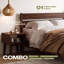 Ensemble de chambre à coucher 2 pièces en bois massif avec lit plateforme et table de chevet Callisto, finition noyer-1042912373-1042912379