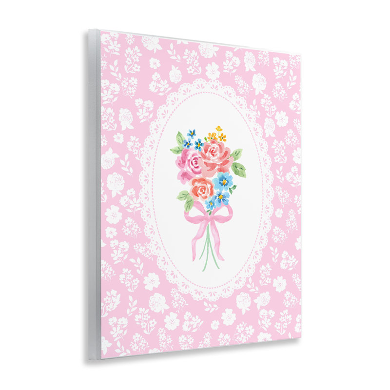 Plaque murale rose bouquet féminin, design par Corinne Haig