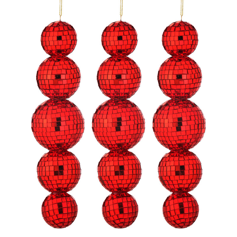 Ornement boule multicolore 9 " 