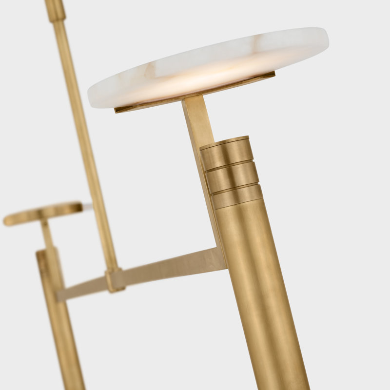 Melange 2 - Light LED Chandelier, Antique-Burnished Brass