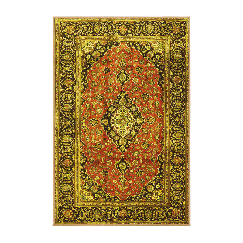 Washable Oriental Indoor Rug, Rectangle 7' x 9'