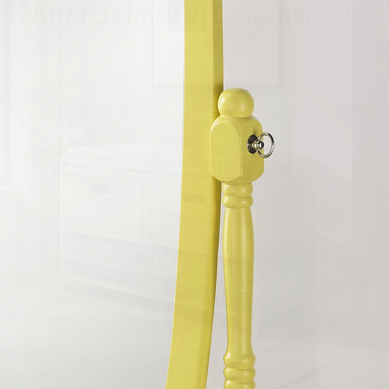 Miroir de plancher traditionnel en bois de style reine Anna, parfait pour les reflets pleine longueur et le décor élégant des pièces.
