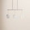 Akio 3 Light Ribbed Glass Dimmable Pendant