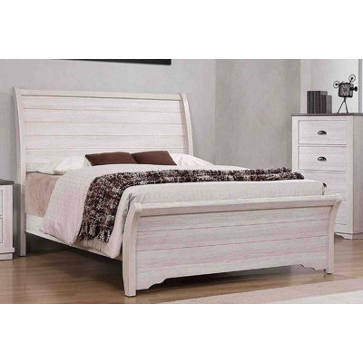 Tête de lit 1pc au design contemporain avec lignes horizontales et tête de lit courbée légèrement inclinée (seulement lit)