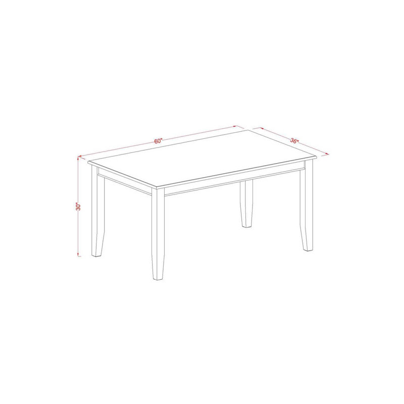 L'ensemble 5 pièces de table et chaises de cuisine comprend une table de salle à manger rectangulaire et 4 chaises rembourrées en tissu bleu minéral, noir