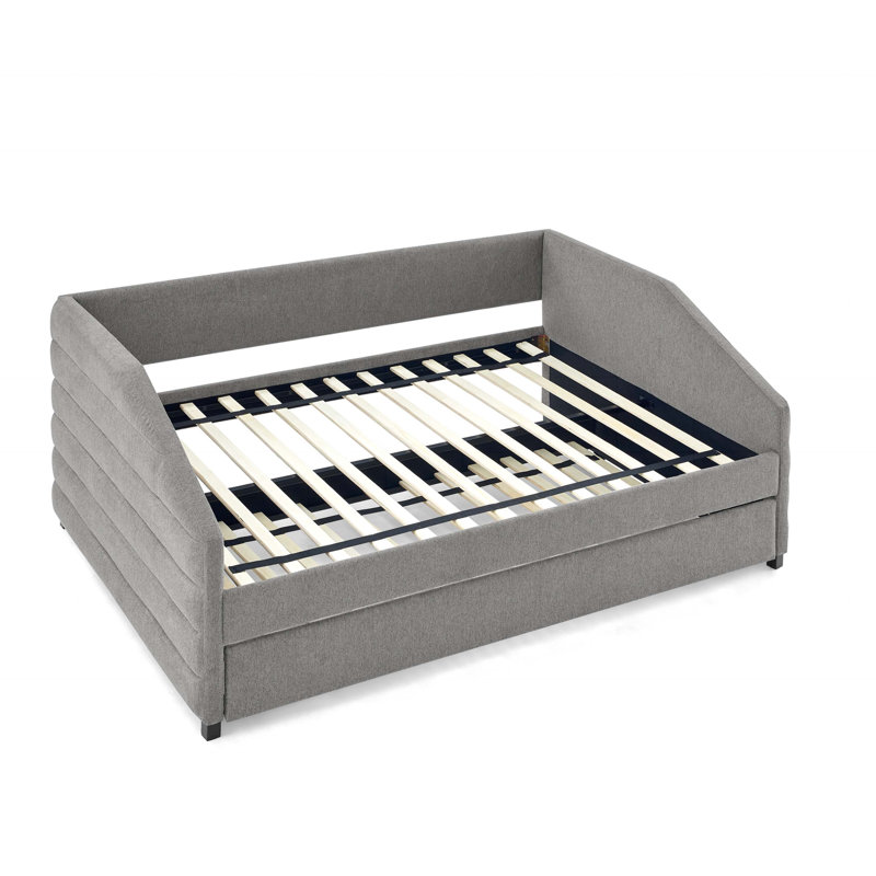 Marchese Linen Upholstered Daybed, Gray, Full / Double