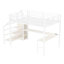 Lit mezzanine à grain de bois blanc avec grand lit, escalier, charge, luminaire à DEL et garde-robe pour la chambre des adolescents, rangement