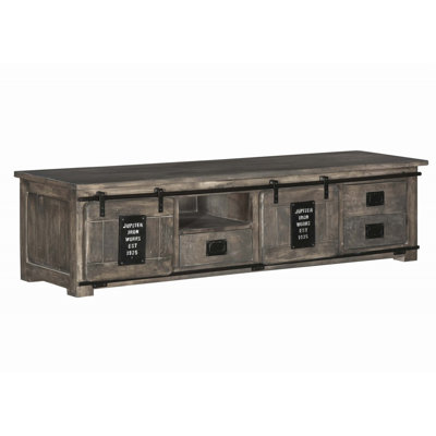 Railway Unfinished TV Stand for TVs up to 88"