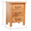 Ensemble de tables de bout 3 tiroirs en bois massif Poudre