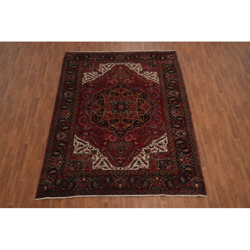 Tapis traditionnel rouge rétro 8 x 10