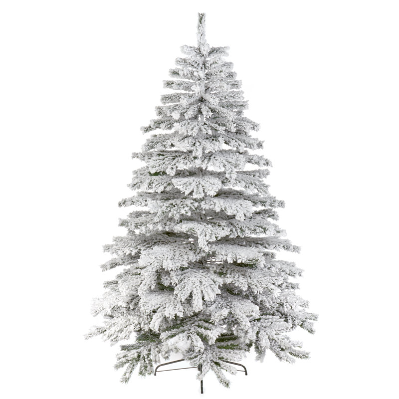 6ft Artificial Flocked Mountain Pine Christmas Tree