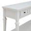 Console de style rétro classique avec trois tiroirs supérieurs et une tablette inférieure ouverte-90798761