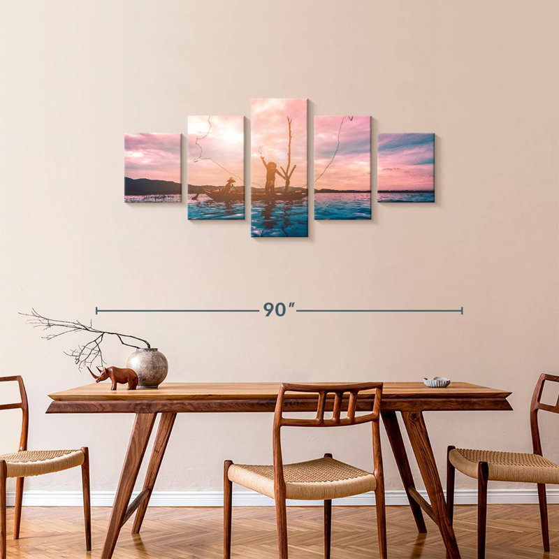 Fishing Buddies, 34" H x 74" W