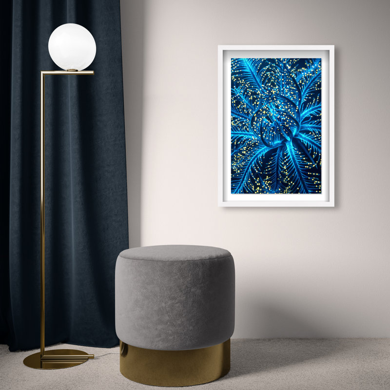 Neon Bloom Print by Oliver Gal, 55.5"H x 37.5"W, White Shadowbox