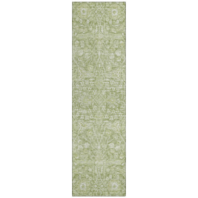 Machine Washable Indoor/Outdoor Chantille ACN1133 Aloe Rug