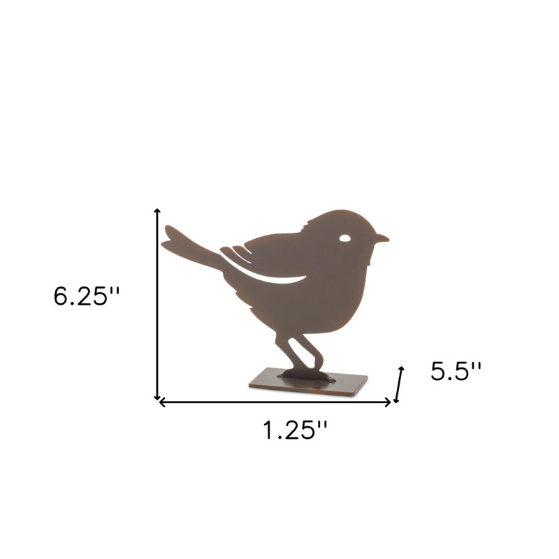 Ensemble d'oiseaux en métal 4 pièces Winston Porter Damiya