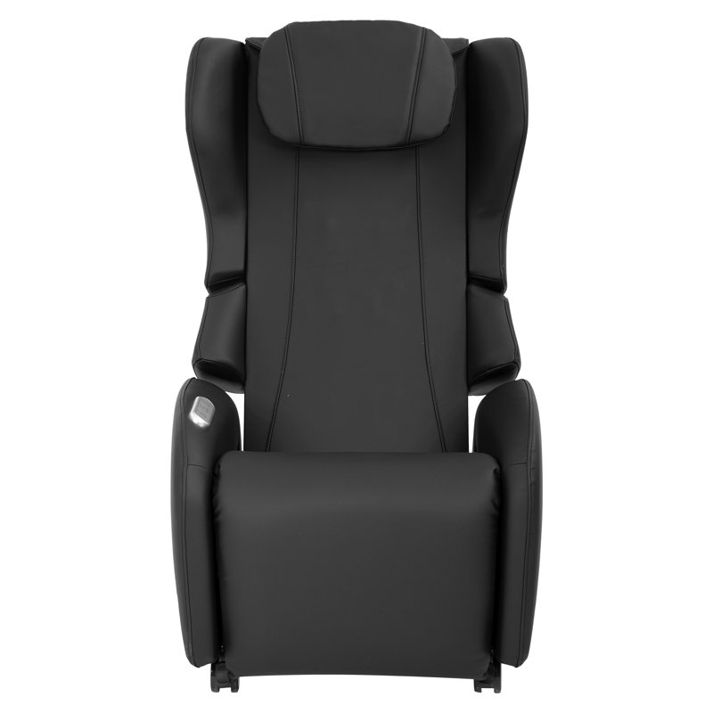 Fauteuil de massage inclinable électrique en similicuir, Noir
