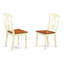 Ensemble de coin repas 3 pièces pour petits espaces comprenant une table ronde avec Dropleaf et 2 chaises de salle à manger, 42 po x 42 po, babeurre et cerise-1005409569-1005409572-1064442624