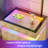 2-Drawer Nightstand with Adjustable RGB Light and Human Body Detection,Fashionable Mirror Visual Design Bedside Table with Charging Station-645997690