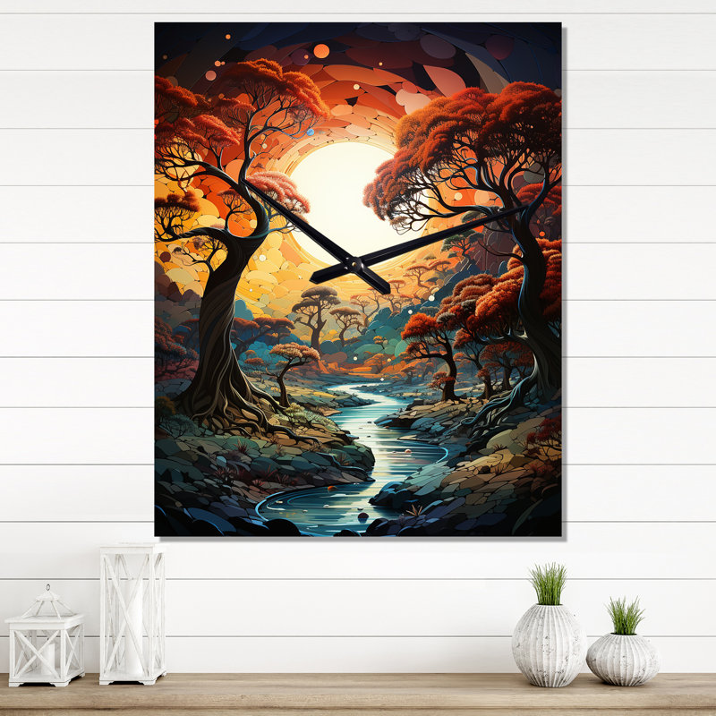 Coriddi - Horloge murale surdimensionnée Baobab, Grand