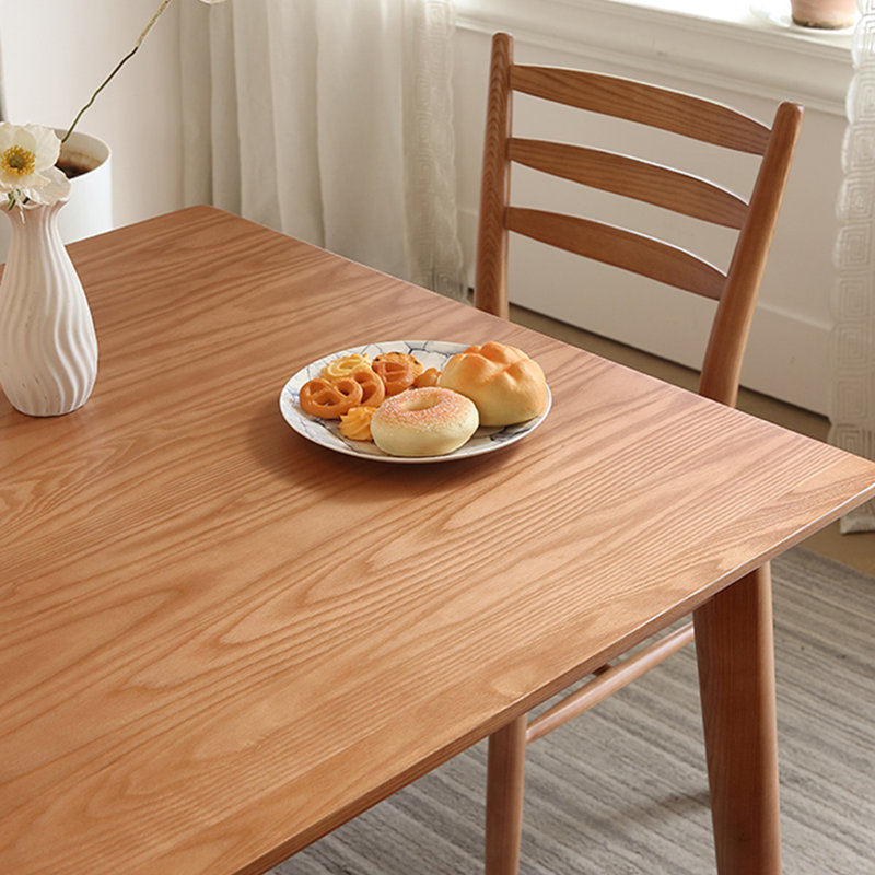 Simple solid wood ash wood solid dining table sets