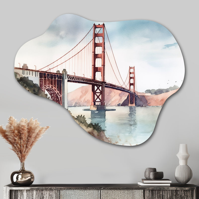Views of San Francisco II - City Cloud, reproduction d'art asymétrique moderne, H 27 po x l 35 po