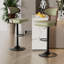 Bar Stools Set of 2 Seat Adjustable Height 62.2-85.1cm Bentwood Swivel Barstools with Back & Footrest - PU Leather Upholstered Bar Chair for Bar, Kitchen, Dining Room-522226694-529745439-529745437