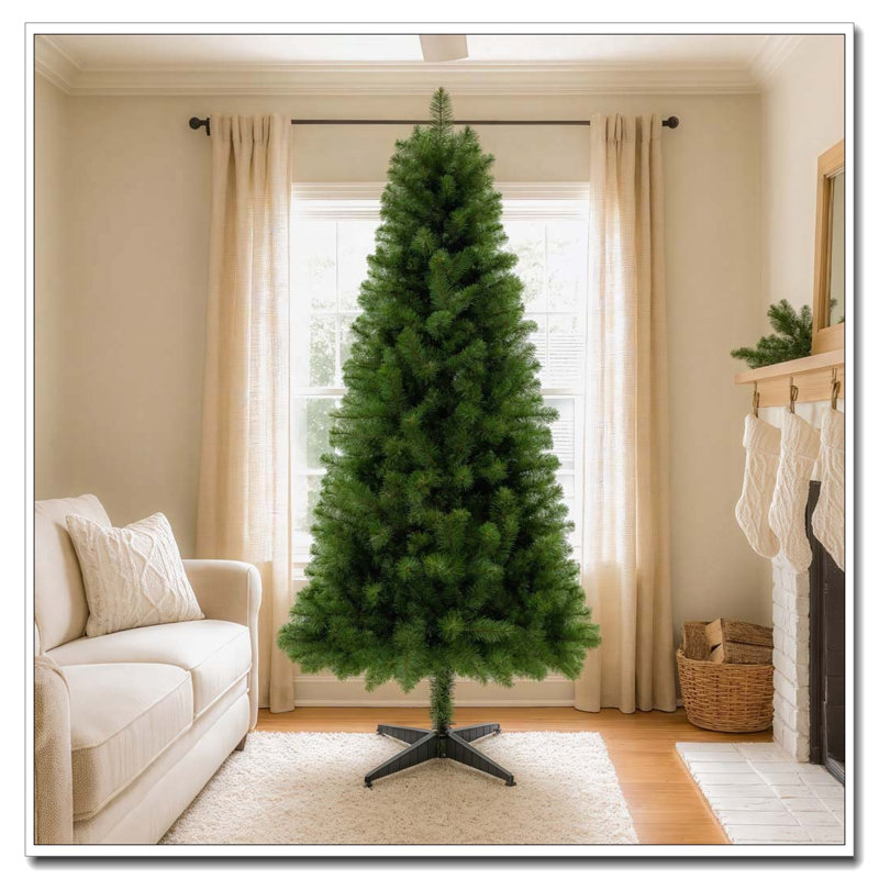 Arbre de Noël artificiel non éclairé 6 pi, H 6 pi 
