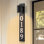 Applique murale d'extérieur noire Dusk To Dawn avec numéros de porte optionnels et ampoule incluse