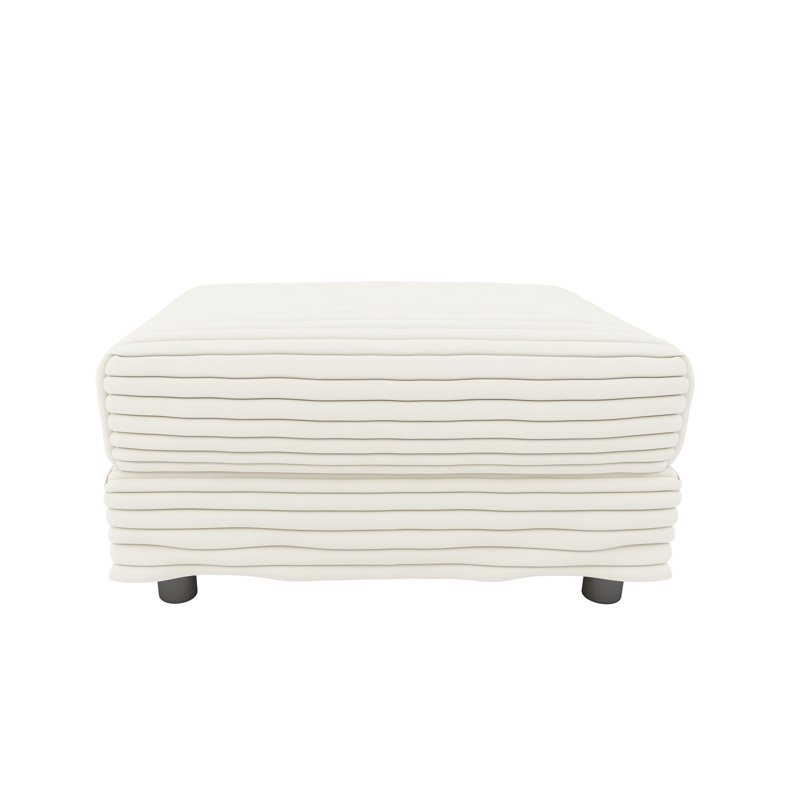 Plush Corduroy Ottoman To Combine With 2 Seater Sofa (Only Including Ottoman), Beige