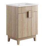 Modway Miles 23'' Free Standing Single Bathroom Vanity with Ceramic Top