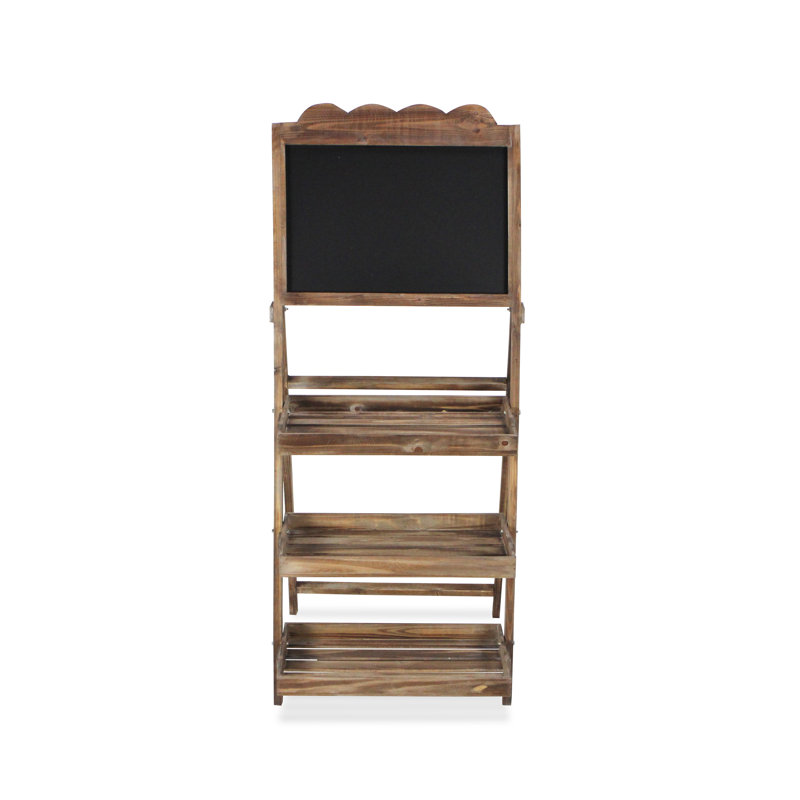 Tableau noir sur pied en bois