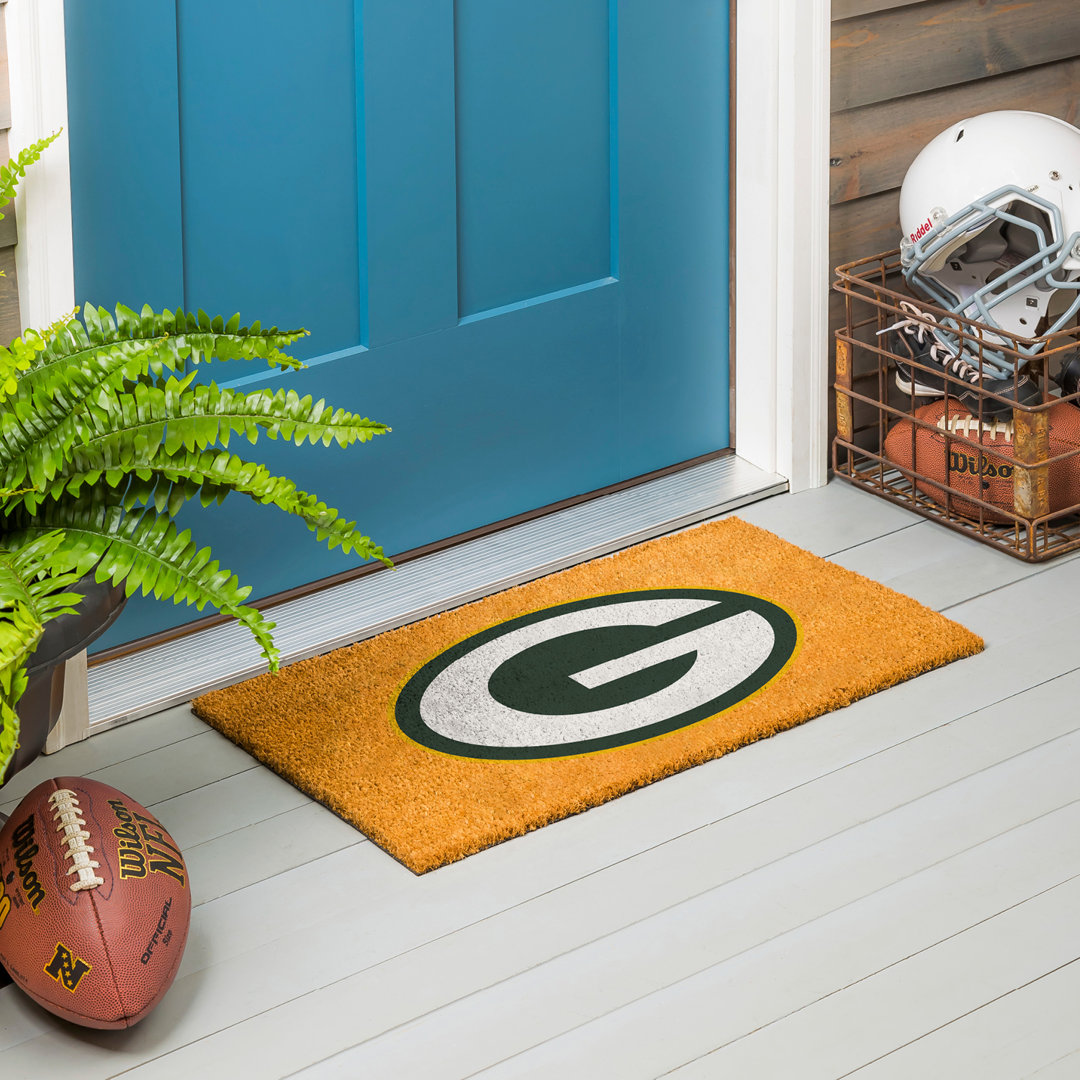 Jeremias NFL Coir Team Logo Outdoor Doormat Trinx NFL