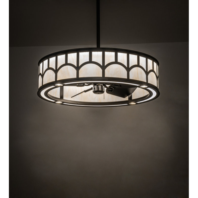 Mission LED Downrod Ceiling Fan