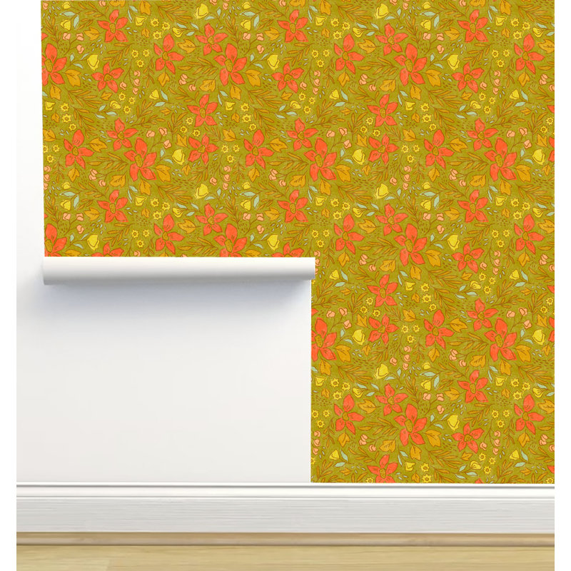 Rouleau de papier peint texturé L 12 pi x l 2 pi Amy Mac Ready Designs, Or
