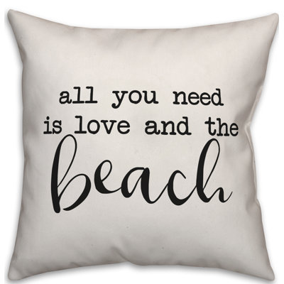  Coussin intérieur / extérieur All You Need is Love and a Beach