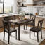 Ensemble de 5 tables de salle à manger en bois massif L 45 po x P 27,6 po pour 4 avec 4 chaises pour la cuisine et la salle à manger