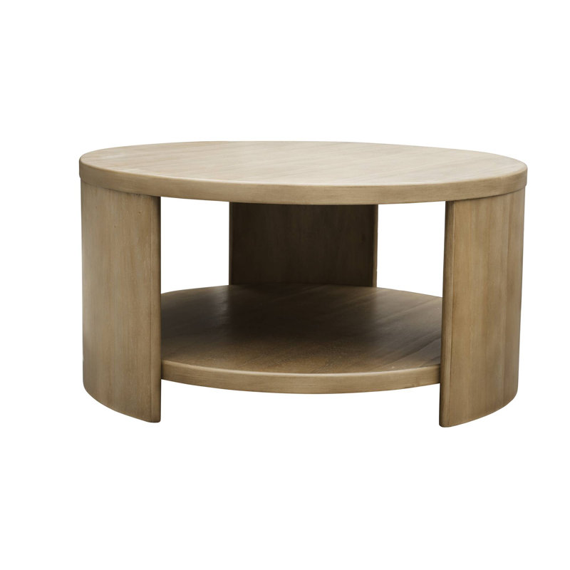 Skye Round Coffee Table With Shelf